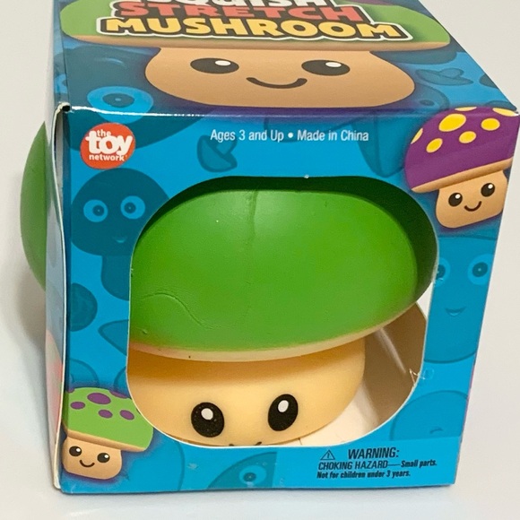 The Toy Network Other - Squish Stretch Mushroom NEW Squishy Sensory Toy GREEN